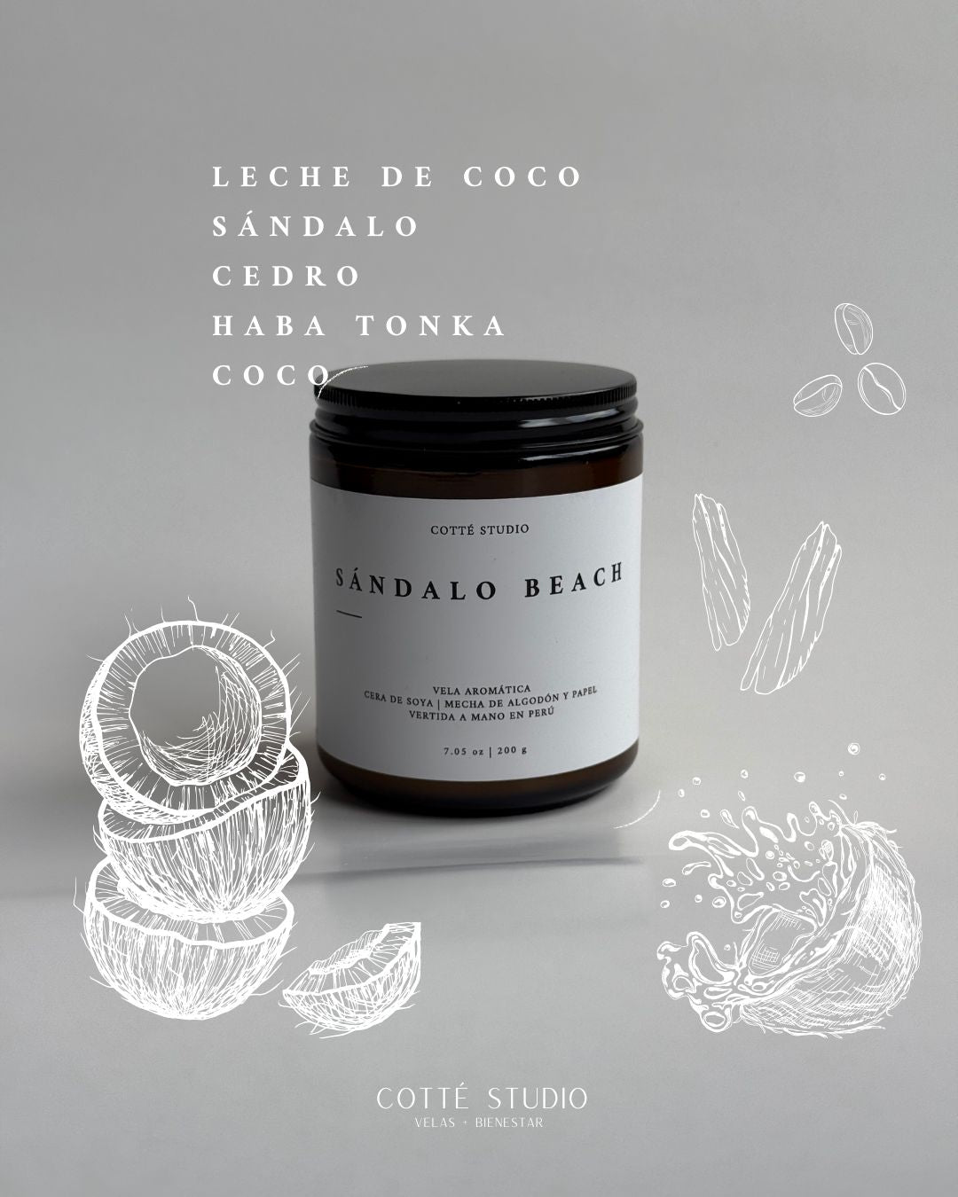 Vela Aromática - Sándalo Beach